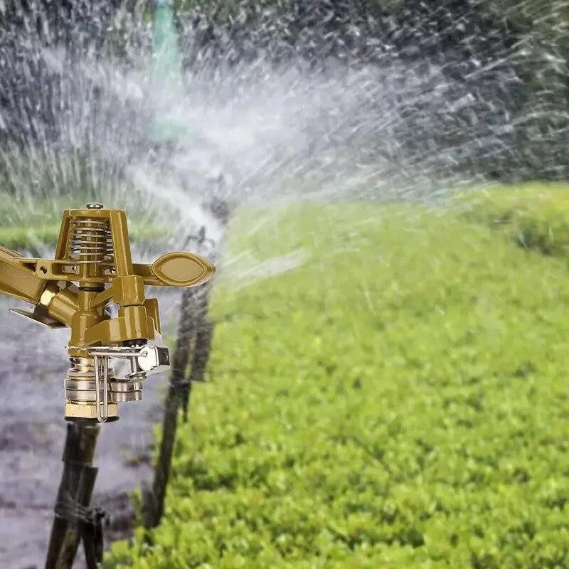 Schwinghebel-Sprinklerdüse aus Legierung mit 360-Grad-Drehung und steuerbarem Winkel für die Gartenbewässerung - Bild 2