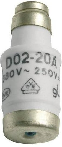 Hager Diazed-Sicherung LE1820 D02 20A 400V in Weiß, 10 Stück - Bild 1