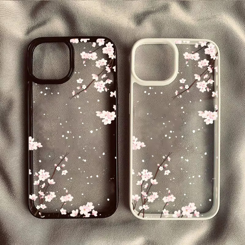 Stoßfeste Handyhülle mit Kirschblüten-Design für Apple iPhone Modelle - Bild 2