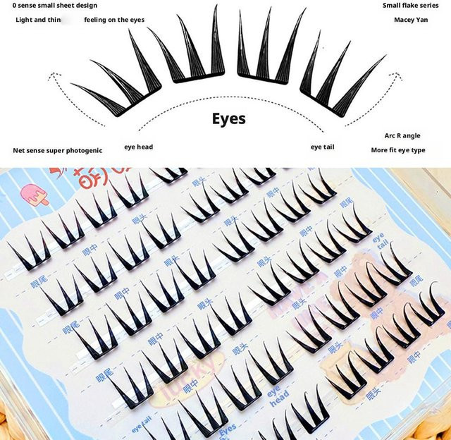OUHOE Wimperncluster, Black, Natürlich, Unisex - Bild 1