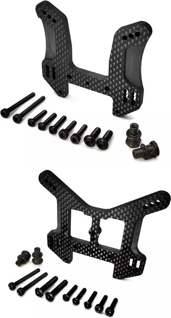 Kyosho MP10 TKI2 5 mm Carbonfaser-Stoßdämpferbrücke vorne und hinten, Zubehör - Bild 1