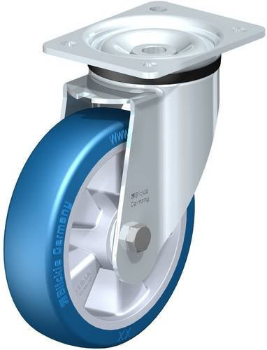 Blickle Lenkrolle LK-ALBS 180K in Blau und Silber mit 180 mm Rad-Durchmesser und 600 kg Tragfähigkeit - Bild 1