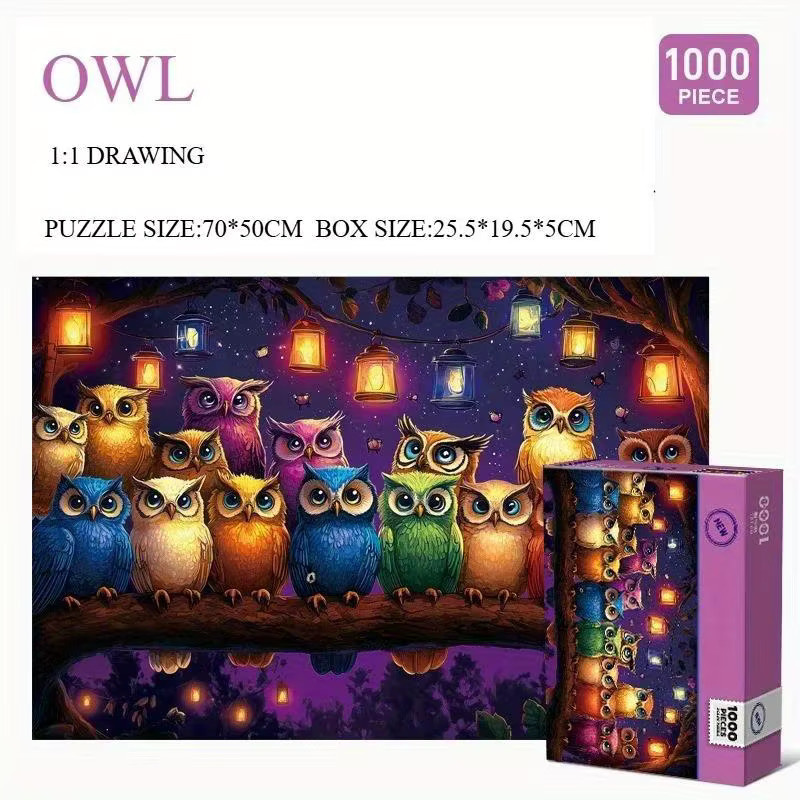MaxRenard Eulen-Puzzle, 1.000 Teile, Bunt / Mehrfarbig - Bild 1