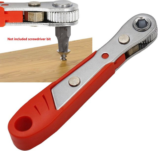 VIBRATITE Sechskant-Ratschenschlüssel 1/4 Zoll mit Schnellspanner und Zwei-Wege-Einstellung für Torx-Steckschlüssel - Bild 1
