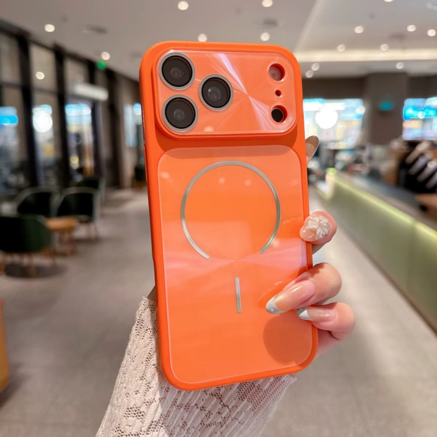 Laser Aurora Handyhülle mit CD-Textur und Wärmeableitung für iPhone 17 16 15 14 13 Pro Max, MagSafe kompatibel, Farbe: Weiß - Bild 1