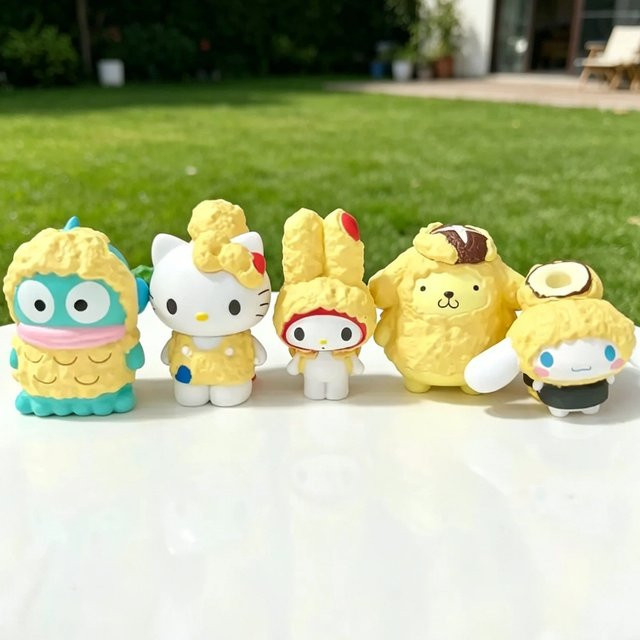 Sanrio KT Cat Tempura Blind Box, Melody Pudding Dog, Einzelfigur - Bild 1