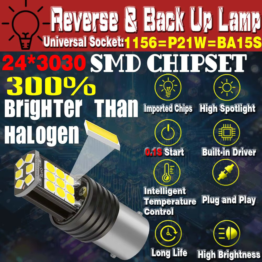 Neallor BA15S 1156 P21W LED Rückfahrscheinwerfer Set, 2 Stück Canbus LED Birnen für Audi A3 8L, A4 B7 B6 B5, A6 C5, Rücklicht und Nebelschlussleuchte - Bild 3