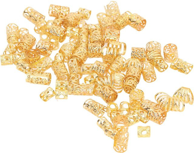 ZuiyouBeauty Haarflecht Schmuck, 200 Stück, beige, Legierung - Bild 1