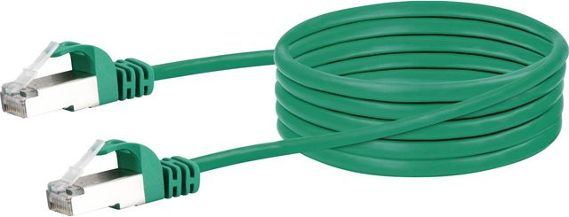 Schwaiger Cat6 LAN-Netzwerkkabel in Grün mit 2,5 m Länge und 1000 Mbits Datentransferrate - Bild 1