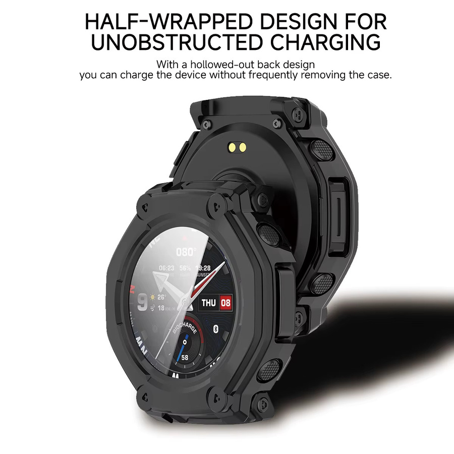 FancyWrist Smartwatch-Zubehör für Amazfit T-rex3 Pro, Edelstahl, Schwarz - Bild 4