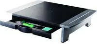 Fellowes Monitorständer Office Suites Standard mit Schublade in Schwarz und Silber - Bild 3