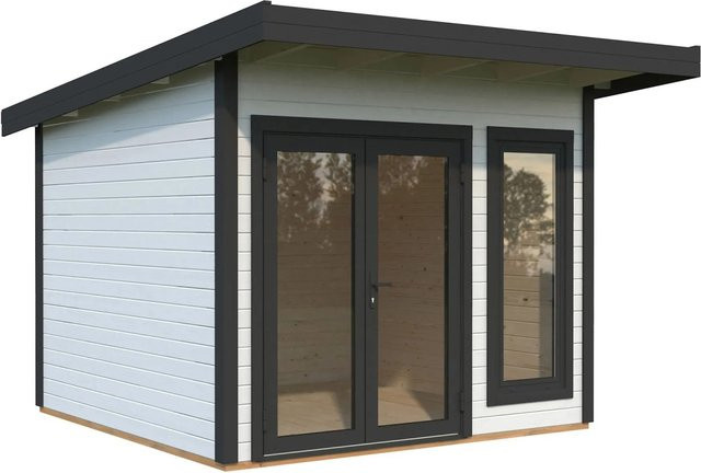Palmako Holz-Gartenhaus Aurelia mit Pultdach in Weiß lackiert B/T: 300 x 296 cm - Bild 1