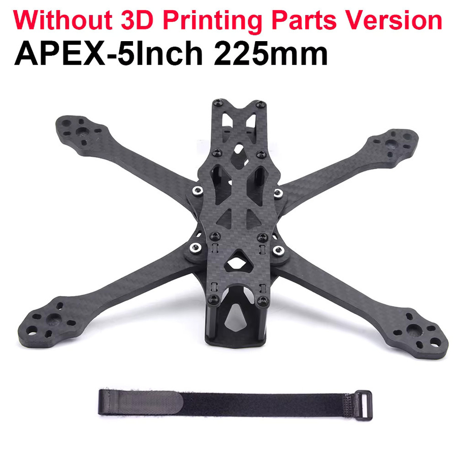 Readytosky Carbonfaser Quadcopter-Rahmen-Kit für APEX FPV Freestyle RC Racing Drohnen in Schwarz mit 5,5mm Armen (5 Zoll 225mm und 7 Zoll 295mm) - Bild 3