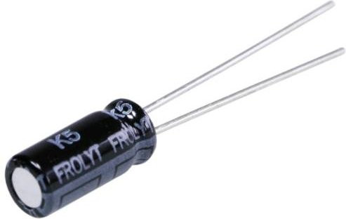 Frolyt E-RF3138 Elektrolyt-Kondensator radial bedrahtet schwarz Durchmesser: 10 mm, Höhe: 16,5 mm, 220 µF, 50V, 20% - Bild 1