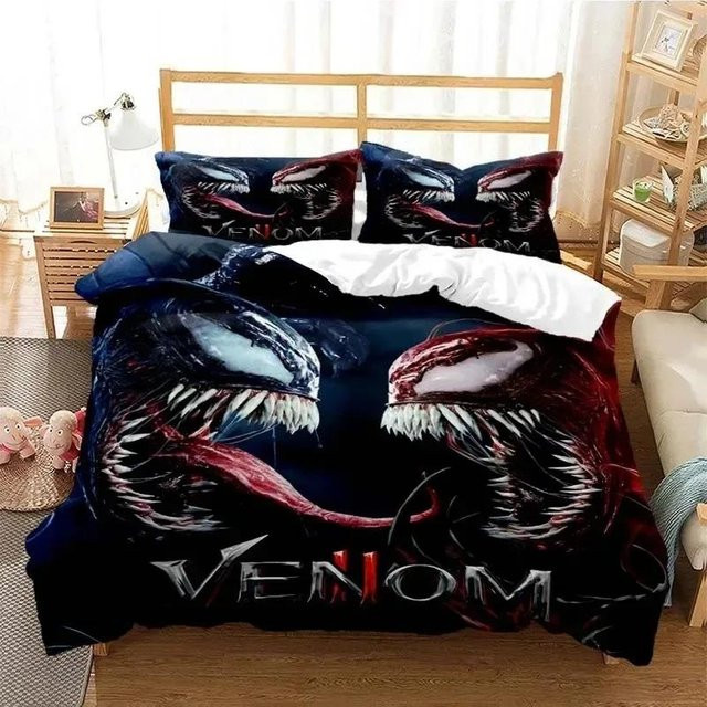 Venoms Bettwäsche-Set aus Mikrofaser mit grafischem Design, Multicolor, B/H: 140 x 210 cm - Bild 1