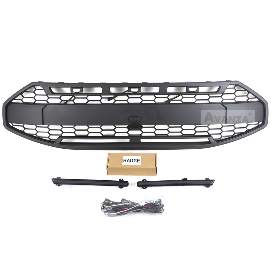 Frontgrill mit LED-Leuchten in Schwarz passend für Ford Transit Connect 2023 2024 - Bild 1