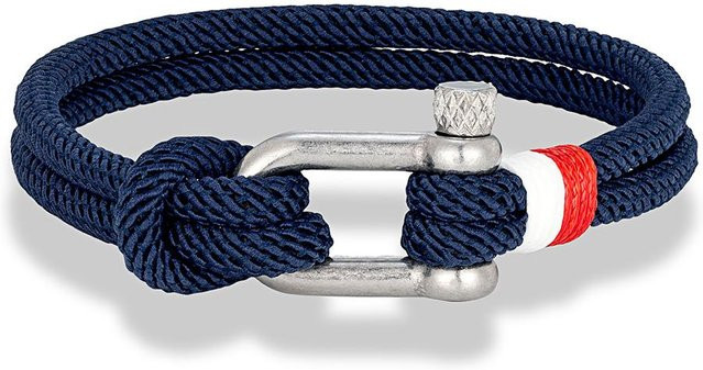 Armband, Edelstahl, Weiß, Herren, 23cm - Bild 1