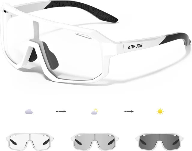 Kapvoe Sonnenbrille Sport, Kinder, Vollrand, weiß, Kunststoff - Bild 1