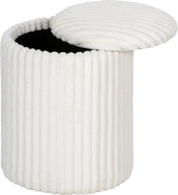 HOMCOM Aufbewahrungshocker mit Marmortextur in Weiß, B/T/H: 35 x 35 x 45 cm - Bild 1