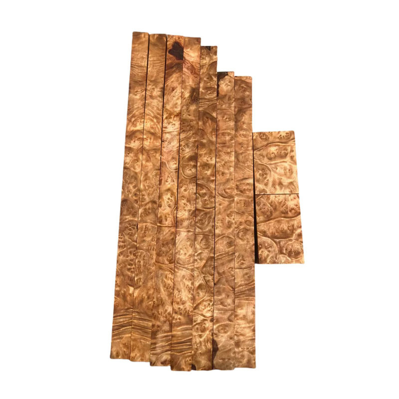 Handgefertigter DIY Kampferholzblock mit Wurzel in Gold und Braun, Länge: 300 mm - Bild 2