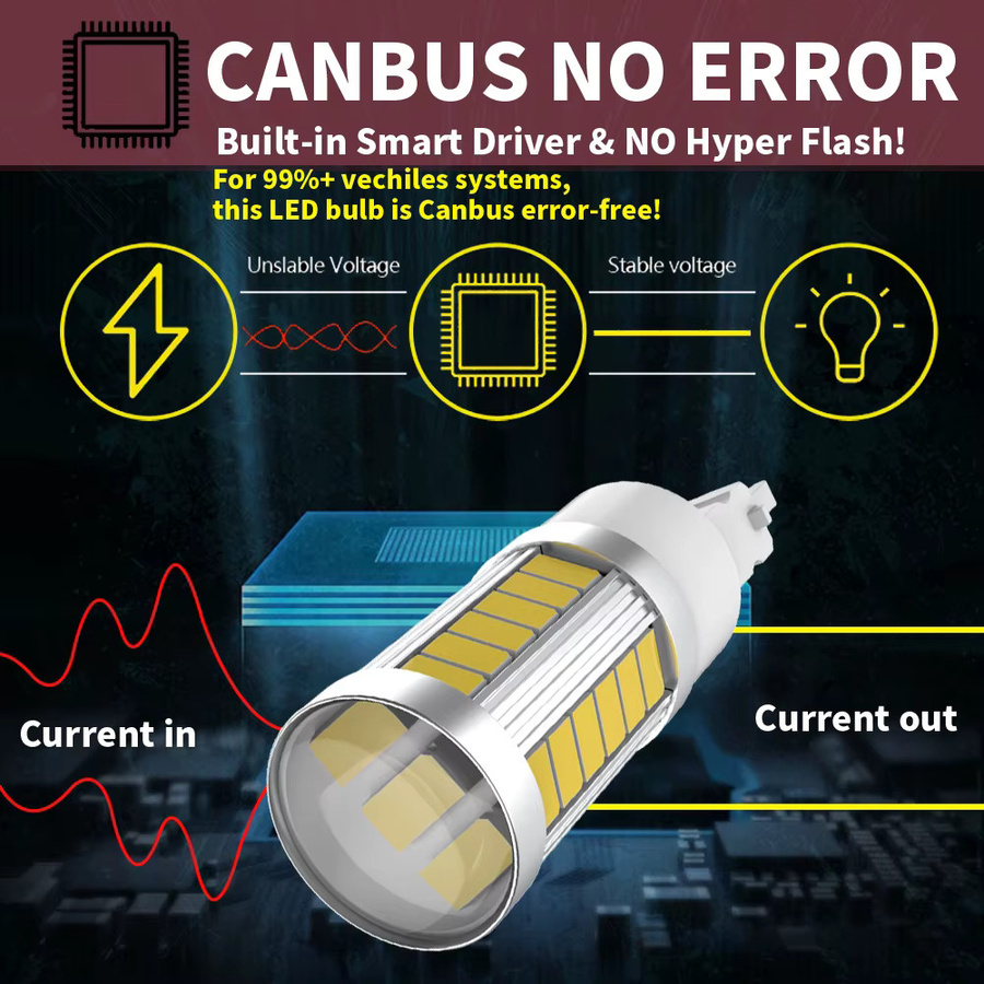 Neallor LED Bremslicht und Rückfahrscheinwerfer Set 2 Stück, T25 3157 P27/7W, Farben: Rot, Weiß, Bernstein, 12V - Bild 5