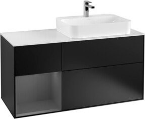 V&B Waschtischunterschrank Finion in Blau lackiert, Breite: 120 cm, Tiefe: 50,1 cm, Höhe: 50,1 cm - Bild 1
