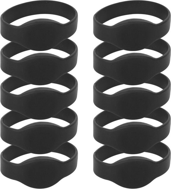 10 Stück RFID-Armband, Silikon, schwarz, Unisex - Bild 1