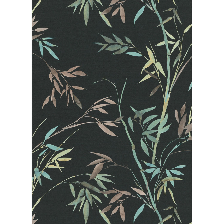 Erismann Vliestapete Martinique Bamboorelle in Schwarz mit floralem Naturdesign, Breite: 0,53 m, Länge: 10,05 m - Bild 2