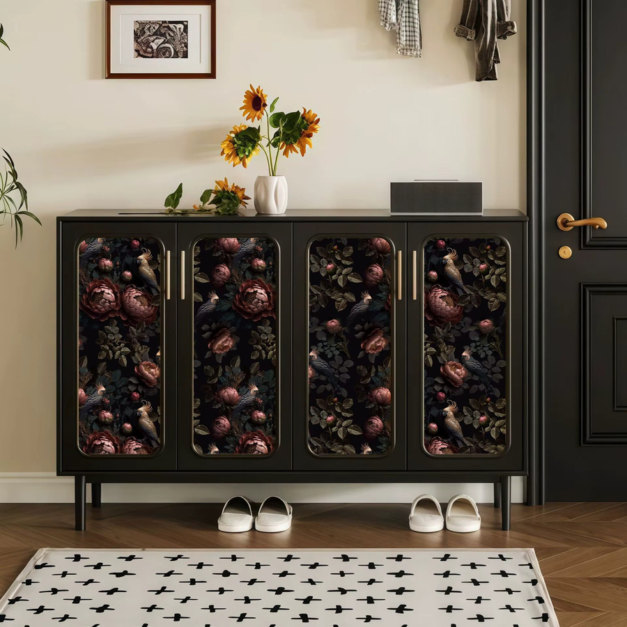 Selbstklebende Retro-Blumentapete von WMYDYG in Mehrfarbig für Wohnzimmer und Schlafzimmer, wasserfeste Wandgestaltung und Schrankaufkleber - Bild 2