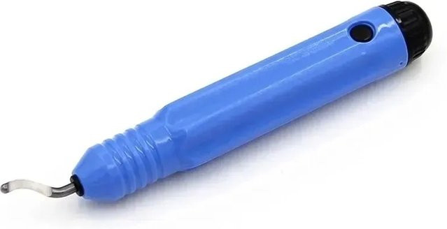 Rotary Entgratwerkzeug Set für Metall und Kunststoff in Blau mit Griff zur Kantenentgratung - Bild 1