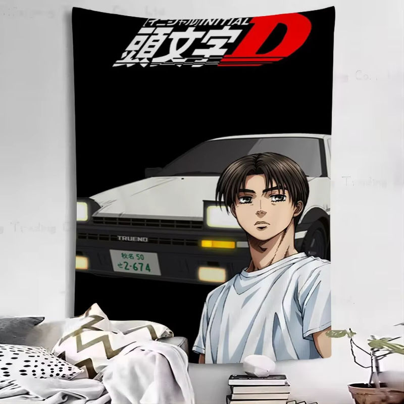 Anime Initial D Bohemian Wandteppich im Tarot-Stil als dekorativer Wandteppich für dein Zimmer in Multicolor - Bild 2