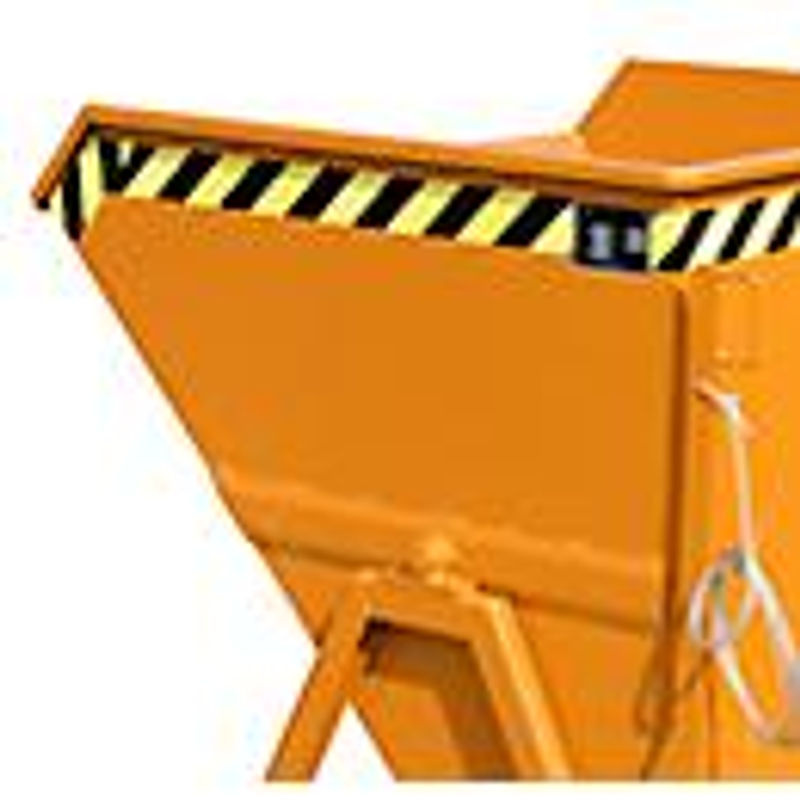 Bauer Südlohn Kippmulde KS 550 aus Stahl in Gelborange, B 124,5 cm x T 120,0 cm x H 117,0 cm - Bild 3