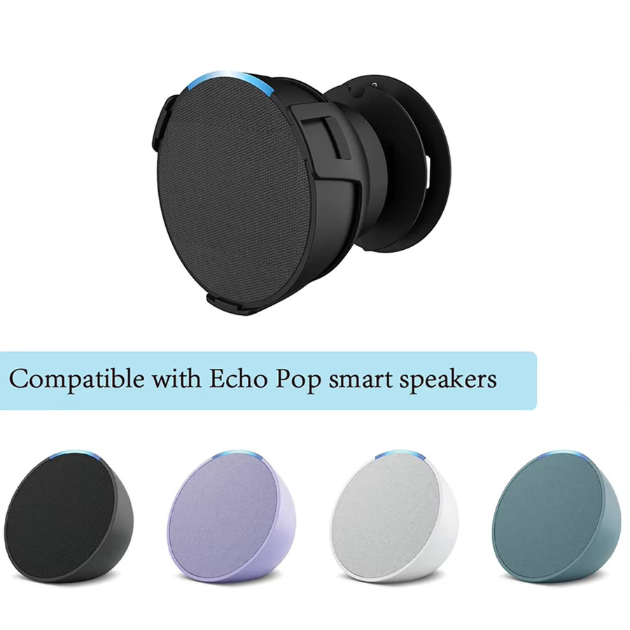 Intelligenter Wandhalter für Amazon Echo Pop von APWIKOGER in Schwarz mit integriertem Kabelmanagement - Bild 4