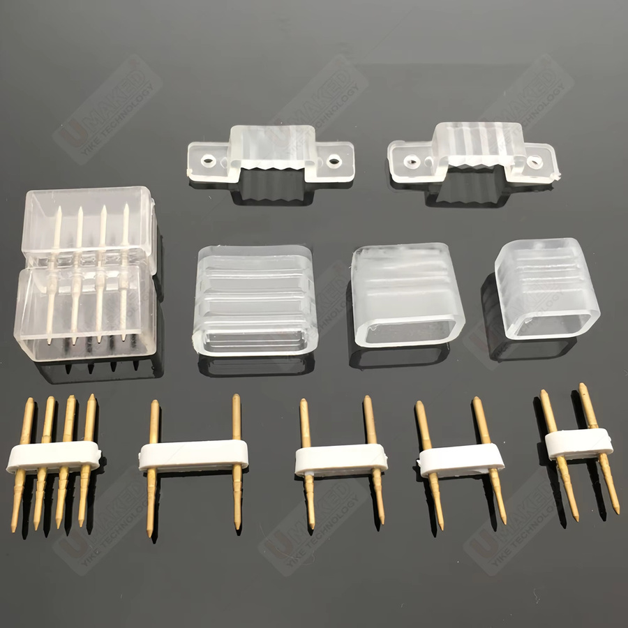 Set aus LED-Streifen Steckern für 110 V 220 V, erhältlich als 2-polige oder 4-polige RGB-Stecker in verschiedenen Größen wie 6 mm, 8 mm, 10 mm, 12 mm oder 15 mm - Bild 2