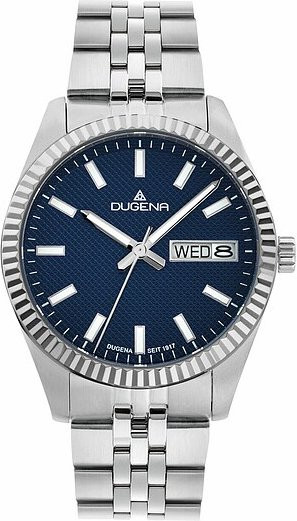 Dugena Vento Herrenuhr, Quarz, Edelstahl, Blau, 40 mm - Bild 1