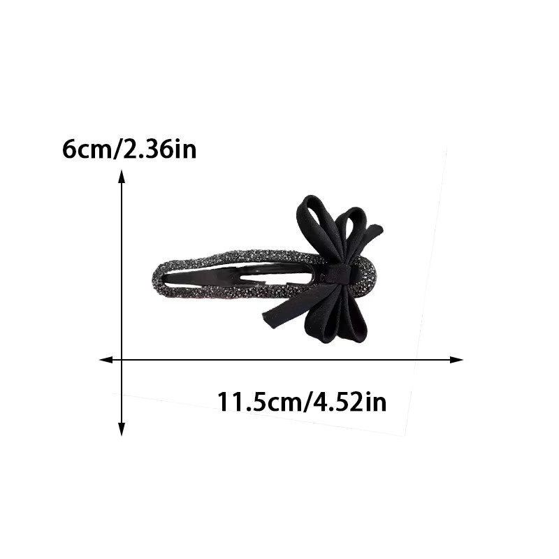 ZYFHTT Haarspange mit Strass und Schleife, Schwarz, Kinder - Bild 3