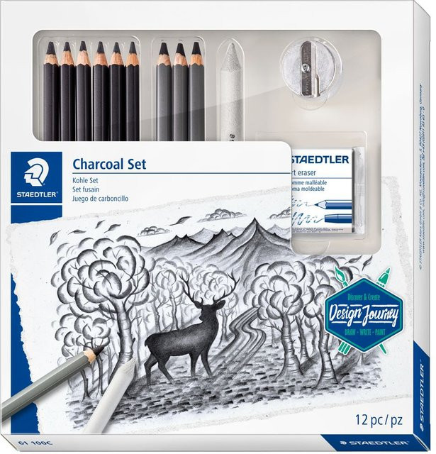 Staedtler Charcoal Kohlestifte-Set in Schwarz aus Holz für Erwachsene - Bild 1