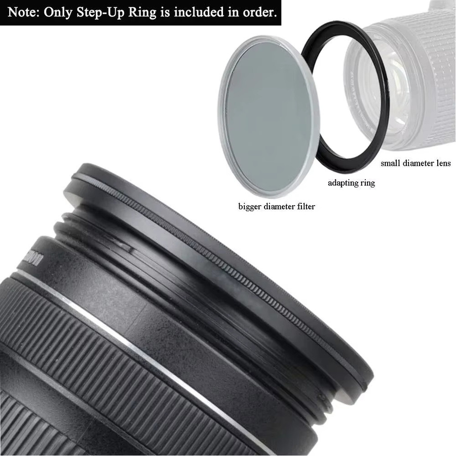 Naiken Step-Up-Ring Set Metall-Adapterring für Kameraobjektivfilter Schwarz, 30 mm auf 37 mm - Bild 5