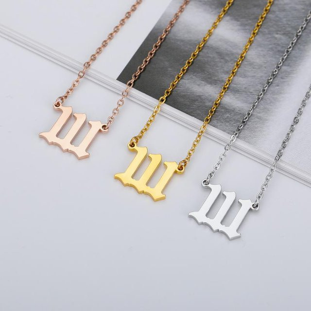 Halskette Edelstahl, Gold Color, gray, Damen - Bild 1