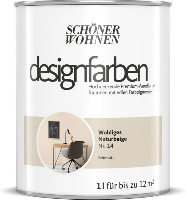 Schöner Wohnen Designfarbe Naturbeige wasserbasiert und konservierungsmittelfrei - Bild 1