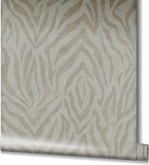 Marburg Vliestapete GZSZ Zebra-Look Streifen in Beige mit FSC-Zertifizierung - Bild 1
