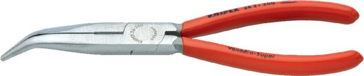 Knipex Flachrundzange 26 21 200 mit Schneide, schwarz atramentiert mit Kunststoffoberfläche - Bild 2