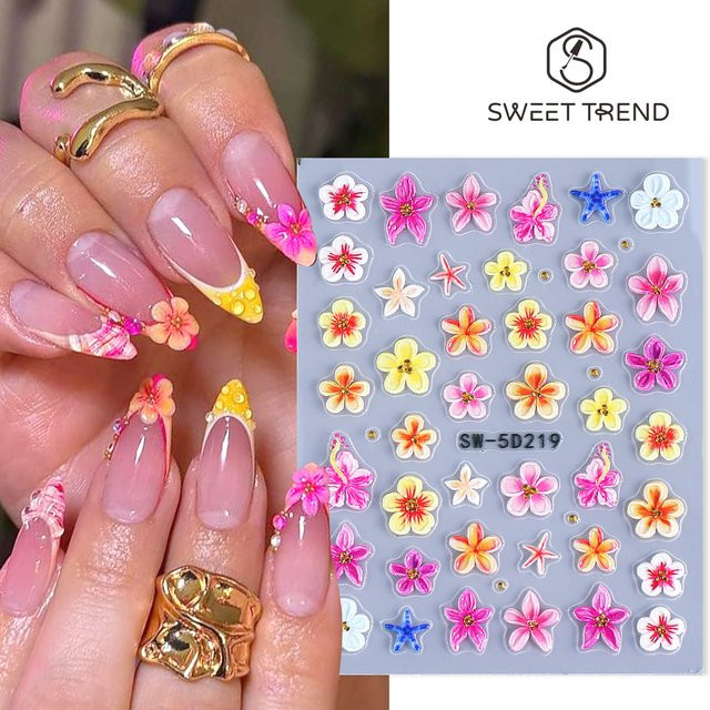 SWEET TREND Nagel-Prägeaufkleber, Rosa, Glänzend - Bild 1