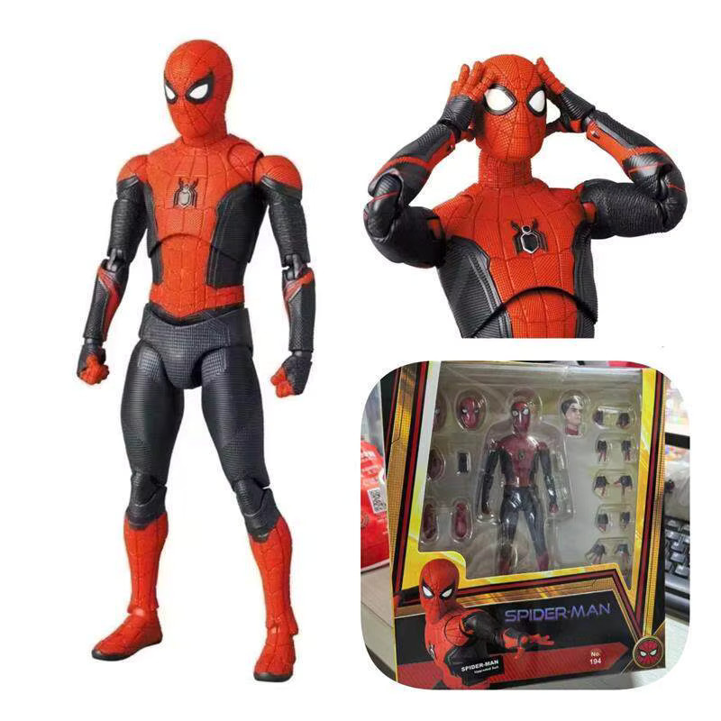Mafex Marvel Spider-Man Far From Home Actionfigur, Rot-Schwarz, Action-Sammelfigur - Bild 3