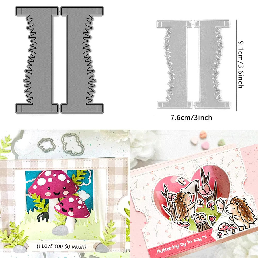 Metall-Stanzformen Herzbeutel und Add-On für Scrapbooking und DIY-Hochzeitskarten in Silber - Bild 2