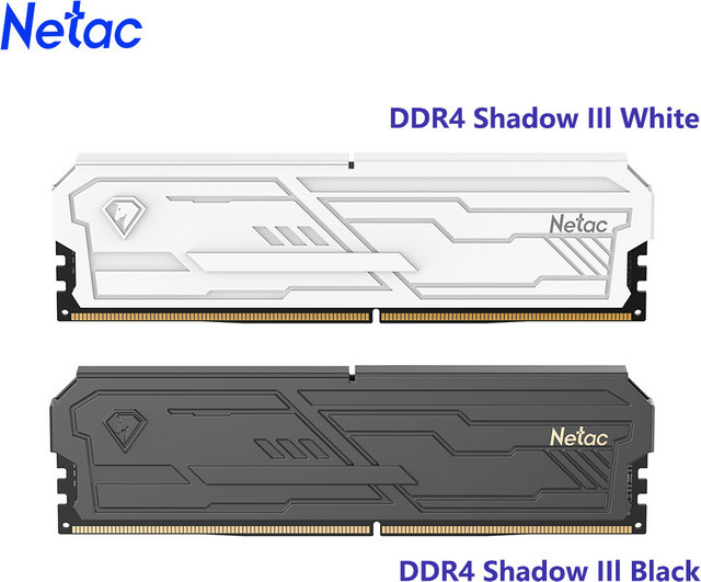 Netac Shadow II DDR4 RAM UDIMM Arbeitsspeicher mit Aluminium-Kühlkörper und XMP 2.0 Unterstützung in Weiß - Bild 1