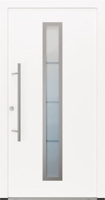 FM Türen AS68 Modell 01 Innentür mit Glaseinsatz Weiß Links mit Beschläge Set aus Stahl und Glas B: 110 cm, H: 210 cm - Bild 1