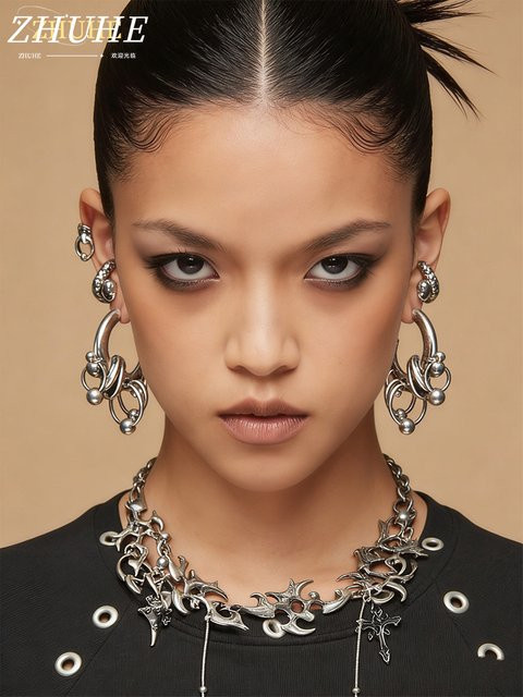 ZHUHE Creolen, Metallmischform, Unisex - Bild 1