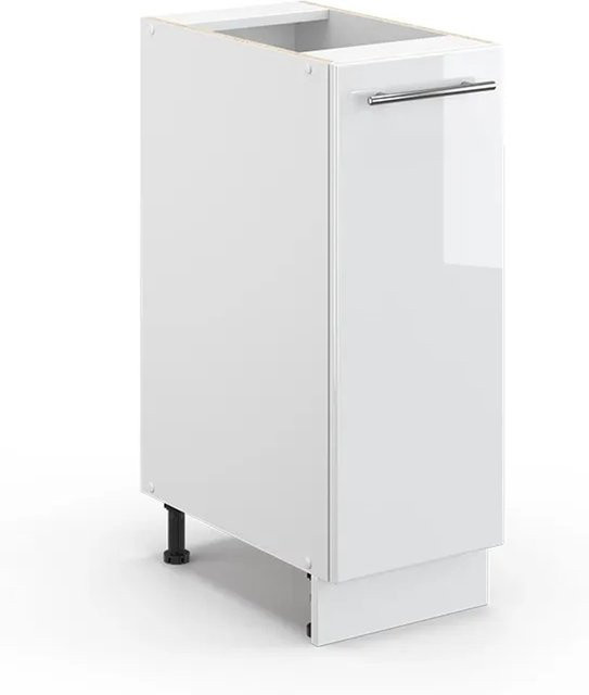 Vicco Apothekerschrank Fame-Line Weiß Hochglanz ohne Arbeitsplatte Breite: 30 cm - Bild 1
