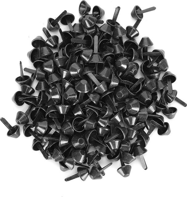 200 Stück Flache Füße Nieten von Shoemst in Gunmetal für Leder und Handtaschen, Durchmesser: 12 mm - Bild 1